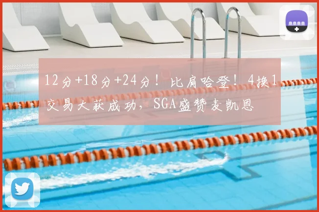 12分+18分+24分！比肩哈登！4换1交易大获成功，SGA盛赞麦凯恩